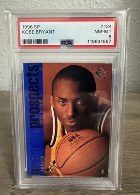 Tarjeta de novato 1996 SP #134 Kobe Bryant PSA 8 Lakers Foto 1 de 2