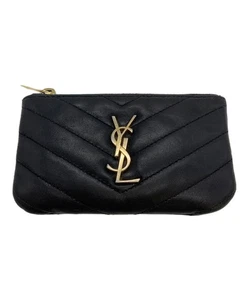 Saint Laurent Coin Case Card Holder Wallet Purse Compact YSL Cassandra Black - Picture 1 of 24