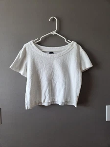 GAP weißes Gaze Cropped T-Shirt Damen Größe Small - Bild 1 von 5