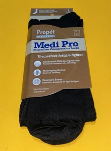 Propet Medi-Pro Mikrofaser Kompressionsstrümpfe schwarz Größe L Unisex - Neu - Bild 1 von 5