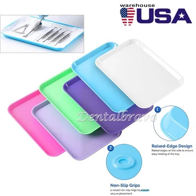 Instalación de instrumentos de plástico autoclave dental bandeja plana tamaño B 6 colores Foto 1 de 4