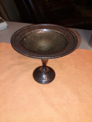 Vintage EL SIL CO. Sterling Silver Candy Dish compote weighted 8.7 OUNCES READ - Image 1 of 4