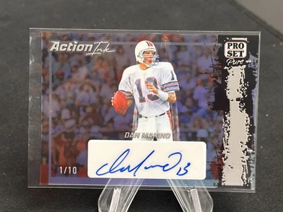 DAN MARINO 2023 PRO SET PURE CLEAR ACETATE ACTION INK AUTOGRAPH 1/10 DOLPHINS - Image 1 of 2
