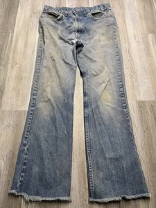 Vintage 80s 90s Levis 647 Orange Tab Jeans Raw Hem Distressed Tagged Size 36x38 - Picture 1 of 18