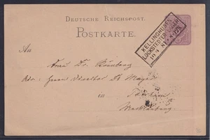 76277) ALMACENAMIENTO KELLINGHUSEN LOCKSTEDTER buen sello 1881 postal ¡TEXTO!!! - Imagen 1 de 3