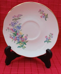 Vintage Duchess English Bone China Saucer White with Forget Me Not Flowers VGC - Picture 1 of 2