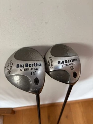 Callaway Big Bertha Steelhead Golf Clubs Wood Set 11 Degree Driver 3-Wood RH - Image 1 of 4