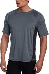 Camisa de natación Kanu Surf para hombre UPF 50+ manga corta protección solar protección contra erupciones - GRIS - Imagen 1 de 5