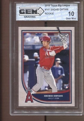 Shohei Ohtani Topps Big League 141 Gem Mint 10 RC Rookie Angels G2U 2018 Foto 1 de 4