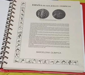 ESPAÑA COLECCIÓN DE LOS SELLOS DE ESPAÑA EN LAS OLIMPIADAS 12 HOJAS  SELLOS - Foto 1 di 13