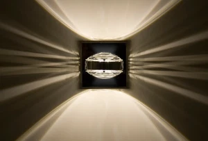 Besa Lighting OPTOS1W-CLCL-CR Optos Wall Sconce Chrome - Picture 1 of 3