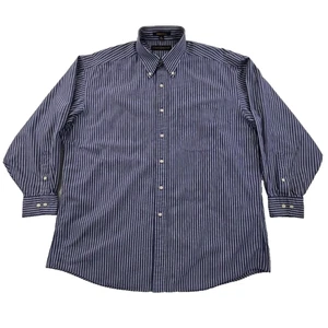 Tommy Hilfiger American Classics Shirt 16 1/2 x 32-33 Blue White Stripes EUC - Picture 1 of 15