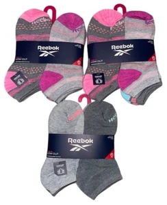 Lot Of 3 Reebok NWT Girls Low Cut Socks Size 4-10 Pack of 6 Pink Multicolor - Picture 1 of 1