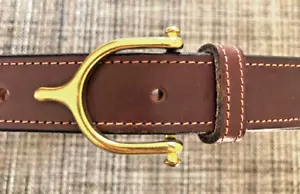 Orvis 2352 Brown English Bridle Leather Equestrian Spur Bit Buckle 28 USA Made - Picture 1 of 8