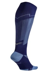 NIKE Elite Graduated Compression Running Socks Night Blue Lt Blue Youth 1 4-5.5y - Picture 1 of 6