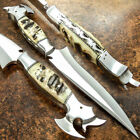 Custom Handmade J2 High Carbon HUNTING KNIFE, Stag handle, Hand forged, 14.0".