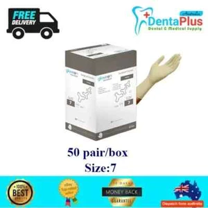 Surgical Gloves Gloveon Hamilton Latex Powder Free -(Size 7)-50pairs/Box. - Picture 1 of 1
