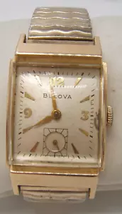 BULOVA WRIST WATCH 21 JEWEL 10K GF WORKING EXC COND - Picture 1 of 5