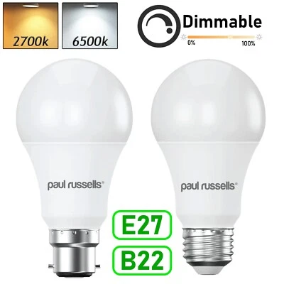 LED Light Bulbs Dimmable GLS E27 B22 Frosted Warm Cool White Daylight Bayonet UK - Image 1 of 4