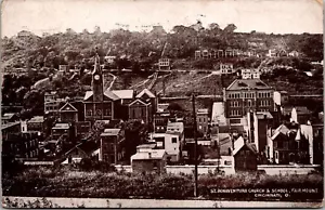 Postcard ST. BONAVENTURA CHURCH SCHOOL FAIRMOUNT CINCINNATI OH 1911 Norwood Ji-4 - Picture 1 of 2