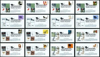 USA, SCOTT # 4333, SET OF 16 FDC COVERS AALL DESIGNERS CHARLES & RAY EAMES 2008 - Image 1 of 4