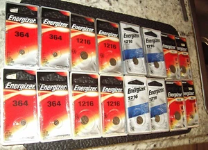 Energizer 1216, 364,1632,362,1616,AAAA,E90N,9V2, A544, ANY PACK SHIPPED 9.99 - Picture 1 of 7