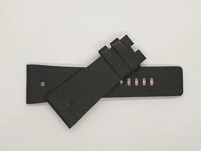 Черный ремешок из натуральной кожи Diesel DZ часы 30 мм / 24 мм - Изображение 1 из 4