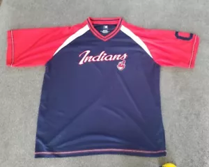 Authentic Cleveland Indians Jersey Sewn MLB Baseball 2xl Red Vintage - Picture 1 of 7