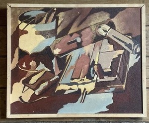 Cubisme mécanisme composition étude de serrure signé daté 1979 - Foto 1 di 10