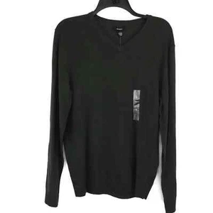 Alfani Mens Nordic Forest Pullover Sweater Green Ribbed Cotton Blend S New - Picture 1 of 6
