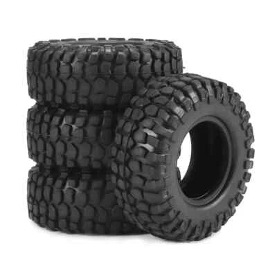 4pcs 1.0" Mud/All Terrain Tires for TRX4M Axial SCX24 FCX24 1/24 1/18 RC Crawler - Image 1 of 4