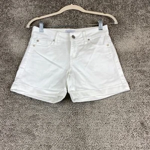 Celebrity Pink Denim Cuffed Short Women's Size 0/24 White Low Rise 5-Pocket - Picture 1 of 9