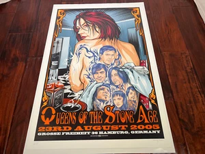 Póster de Queens of the Stone Age Hamburgo Alemania 2005 firmado por Ken Taylor - Imagen 1 de 21