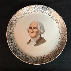  George Washington Capsco 10" Collector Plate Gold Trim  Capitol Souvenir - Picture 1 of 7