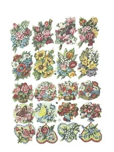 De colección EAS Alemania Troquelado Retazos Ganzbild Oblaten 3000 Flores Hoja Única - Imagen 1 de 6