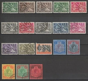 NYASALANDIA 1938/44 SG 130/143 USADO - Imagen 1 de 1