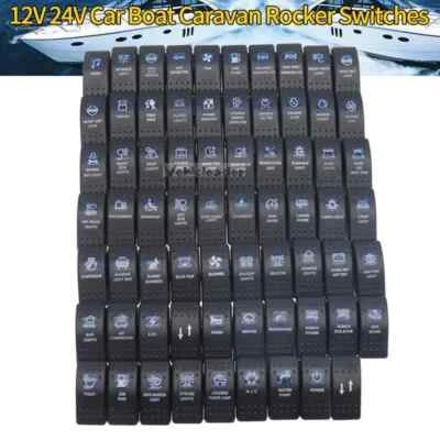 Car Boot Carling Dual LED Backlight Rocker Switch SPST ON-OFF 12/24V New - Image 1 of 4