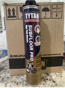 Brand New Case of 12  Tytan Professional Subfloor Pro High Yield Adhesive 29 Oz. - Picture 1 of 7