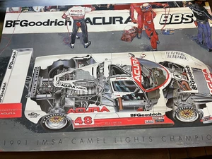 1991 ACURA NSX IMSA CAMEL GT LIGHTS CHAMP COMPTECH PARKER JOHNSTONE POSTER - Bild 1 von 2
