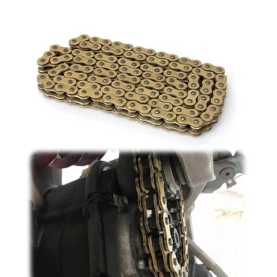 For Suzuki RM 125 120 520 Golden Chain RMZ250 RMZ450 DRZ250 DRZ400E/S 120 Links - Image 1 of 4