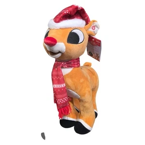 Rudolph das Rentier mit der roten Nase 2 Fuß Plüsch Greeter leuchtende Nase stehende Dekor - Bild 1 von 3