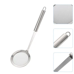 304 Stainless Kitchen Skimmer Metal Sieve Fine Mesh Steel Strainer - Picture 1 of 11