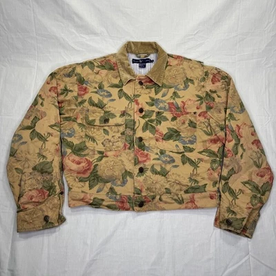 Винтажный 80-х Polo Ralph Lauren бежевый цветочный все над печать водитель грузовика куртка редкая - Изображение 1 из 4