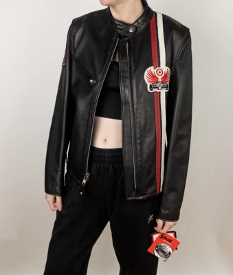 Schott NYC Chip Ganassi Racing IndyCar Target Scott Dixon Cafe Racer Jacket Sz 8 - Image 1 of 4