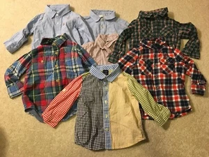 Baby Gap Zara Lot of 7 Long Sleeve Shirt Plaid Front Button Size 18-24 Months - Imagen 1 de 12