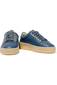 AXEL ARIGATO Leather platform athletic trainers shoes blue leather rubber 37 6.5 - Picture 1 of 14