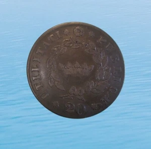 PORTUGAL 20 REIS DUCAL 1833 MARIA II LOIOS MINT RARE KM 400 #1297# - Picture 1 of 2