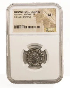 Rare Roman Silver Antoninianus Of Postumus (AD260-269) NGC - AU Certified Coin - Picture 1 of 3