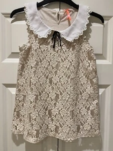 Next Lace Sleeveless Blouse In Cream Age 11 Good condition - Picture 1 of 12
