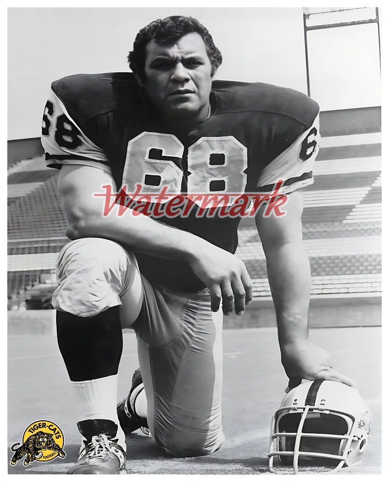 CFL Angelo Mosca Hamilton Tigre Gatos Blanco y Negro 8 X 10 Foto Imagen Foto 1 de 1